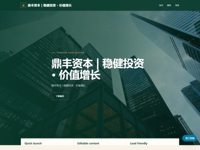 鼎丰资本 | 稳健投资 &middot; 价值增长模板预览